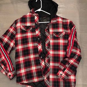 Zara Plaid Hooded Jacket